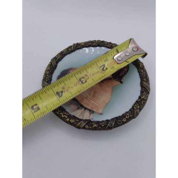 1991 Maud Humphrey Bogart Winter's child Hamilton decor Plate metal trim 4.10" - Picture 7 of 8